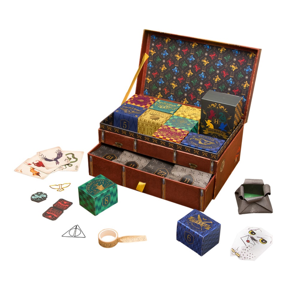 image 1 of Harry Potter Keepsake Christmas Box, 24 Day Countdown with Gifts & Stationery Surprises, Official Holiday Gift, Paladone