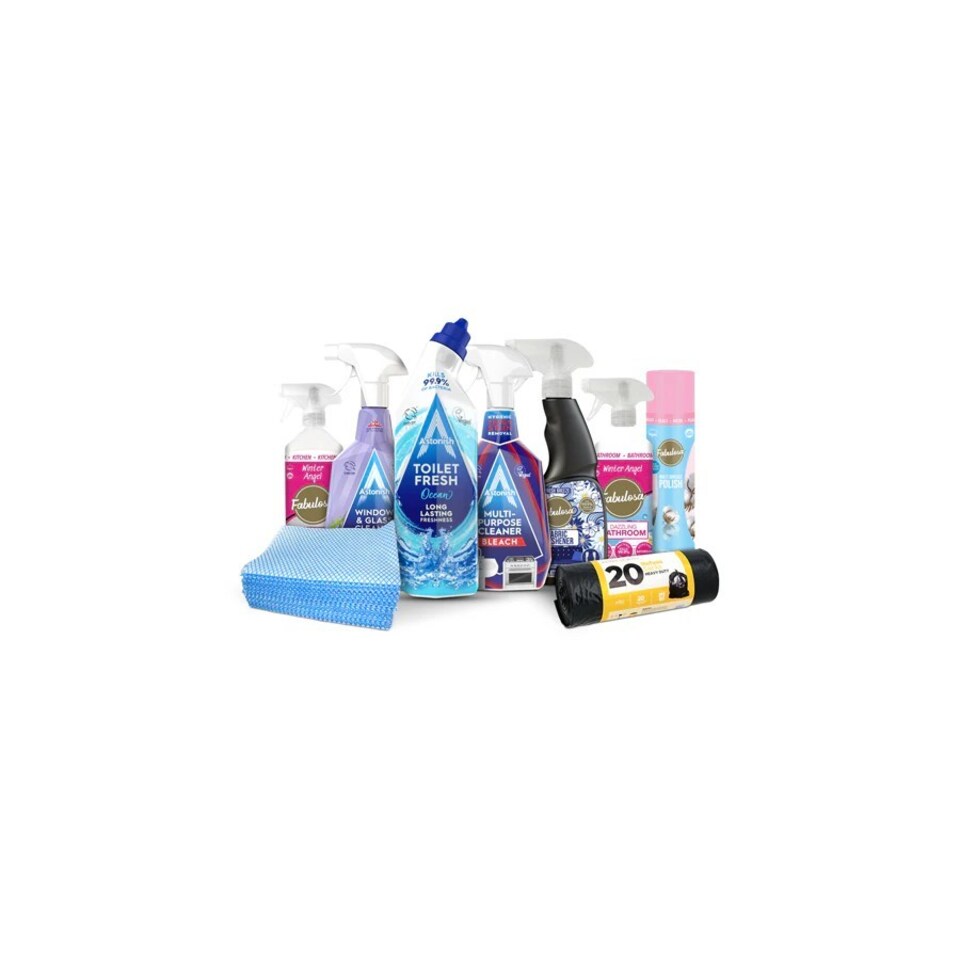 image 1 of Sunday Blitz Mega Household Cleaning Bundle 10 Piece Toilet Paper Bin Bags