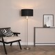 image 3 of ValueLights Maggie Chrome Candlestick Floor Lamp Black Chrome Shade & Bulb | Black