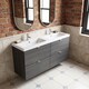 image 3 of Balterley Alrewas Contemporary 4 Drawer Wall Hung Vanity Unit with Basin, Anthracite Woodgrain, 1200mm