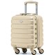 image 1 of 40x30x20cm Wizz Air & Vueling Maximum Size Free Cabin Carry On Lightweight 4 Wheel ABS Hard Case Suitcases Cabin Carry On Hand Luggage Cream | Champagne | Cabin Bag