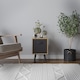 image 3 of Beech 1-Drawer Cube Shelving Unit with Scandinavian Legs | Black | Black & Black | 1