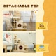 image 3 of PawHut Dog Steps for Bed 4 Step Pet Stairs Cat House with Detachable Cover
