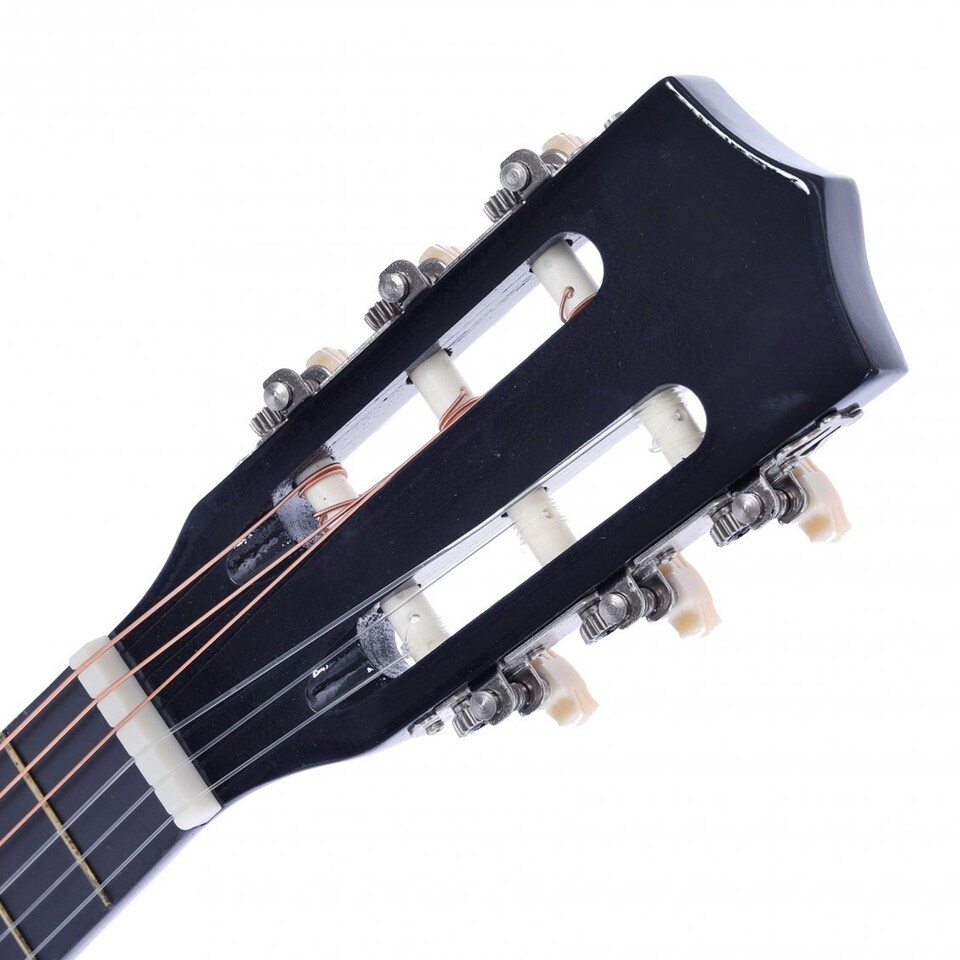 image 1 of Black 34 Inch Half Size 6 String Classical Acoustic Guitar | Black