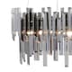 image 4 of Onega 3-Light Chrome Smoked Glass Pendant Ceiling Light