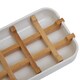 image 5 of Interiors by Premier White Soap Tray, Eco Soap Dish With Bamboo Insert, Biodegradable Rectangular Soap Holder With Drainage