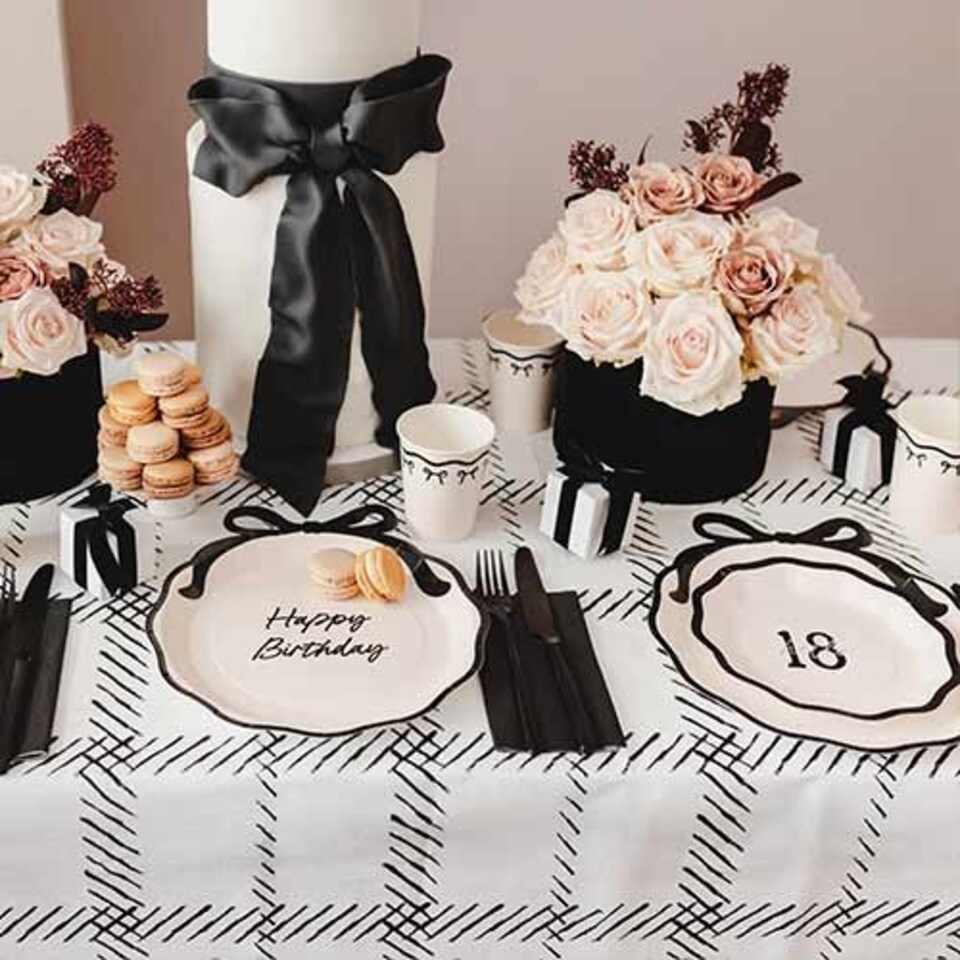 image 1 of Hello 18 Elegant Milestone Birthday Round Paper Plates 18cm - Pack of 6 | Multi