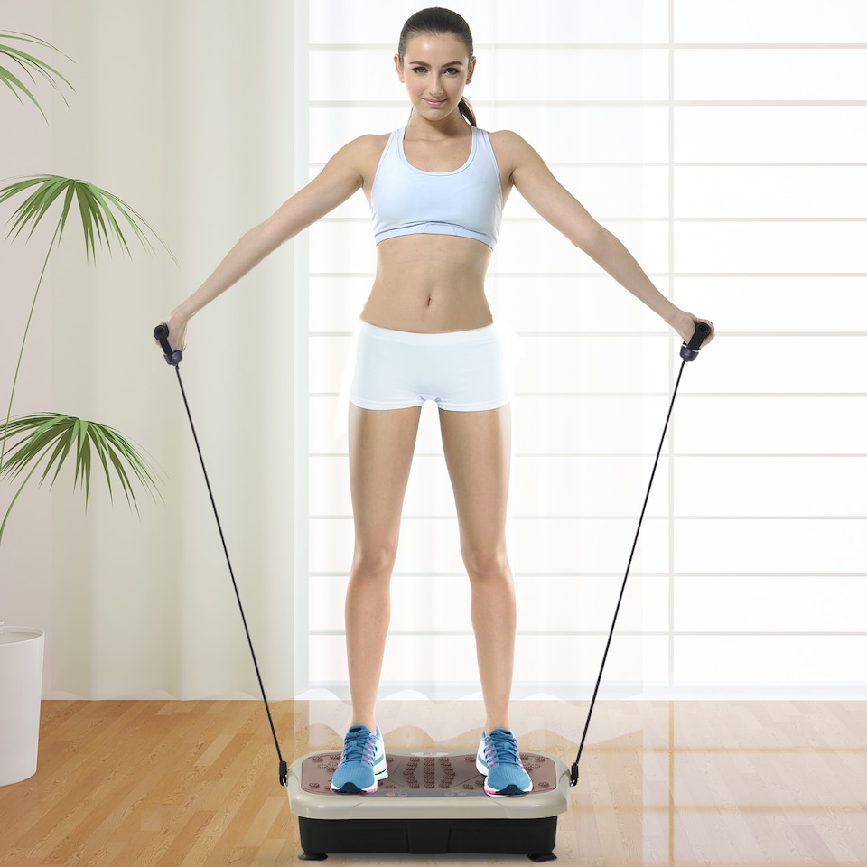 image 1 of HOMCOM Vibration Plate Machine Fitness Body Shaper Slim Trainer Home