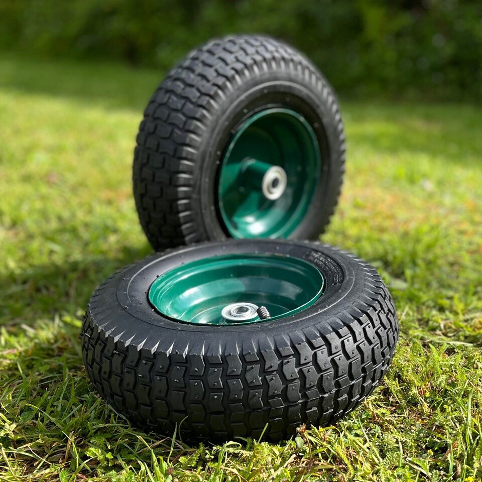 image 1 of Garden Trolley Cart Replacement Wheels (12 Inch - 30cm) - Pack of 2