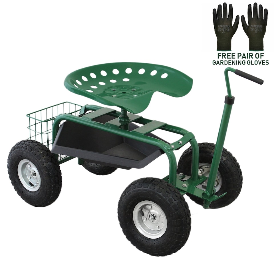 image 1 of Heavy-Duty Mobile Garden Seat