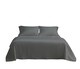 image 3 of Microfibre Soft Touch Flat Sheet Plain Dyed Bed Linen Silver | Silver | Single