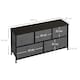 image 3 of HOMCOM Chest of Drawers, 5 Drawer Fabric Dresser for Bedroom, Dark Grey