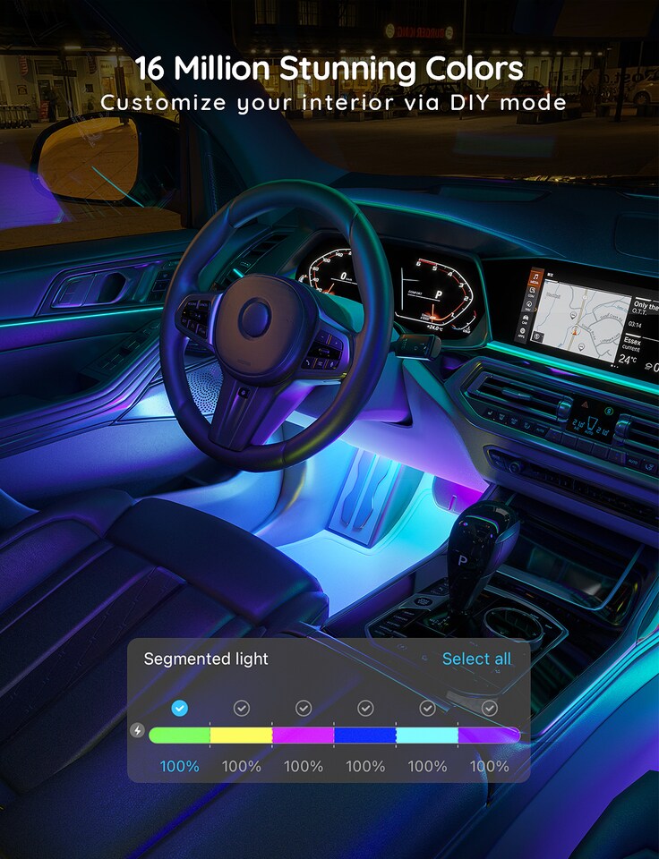 image 1 of Govee Interior Car Lights （30 Scene Mode + 4 Music Mode)--Without Remote Control