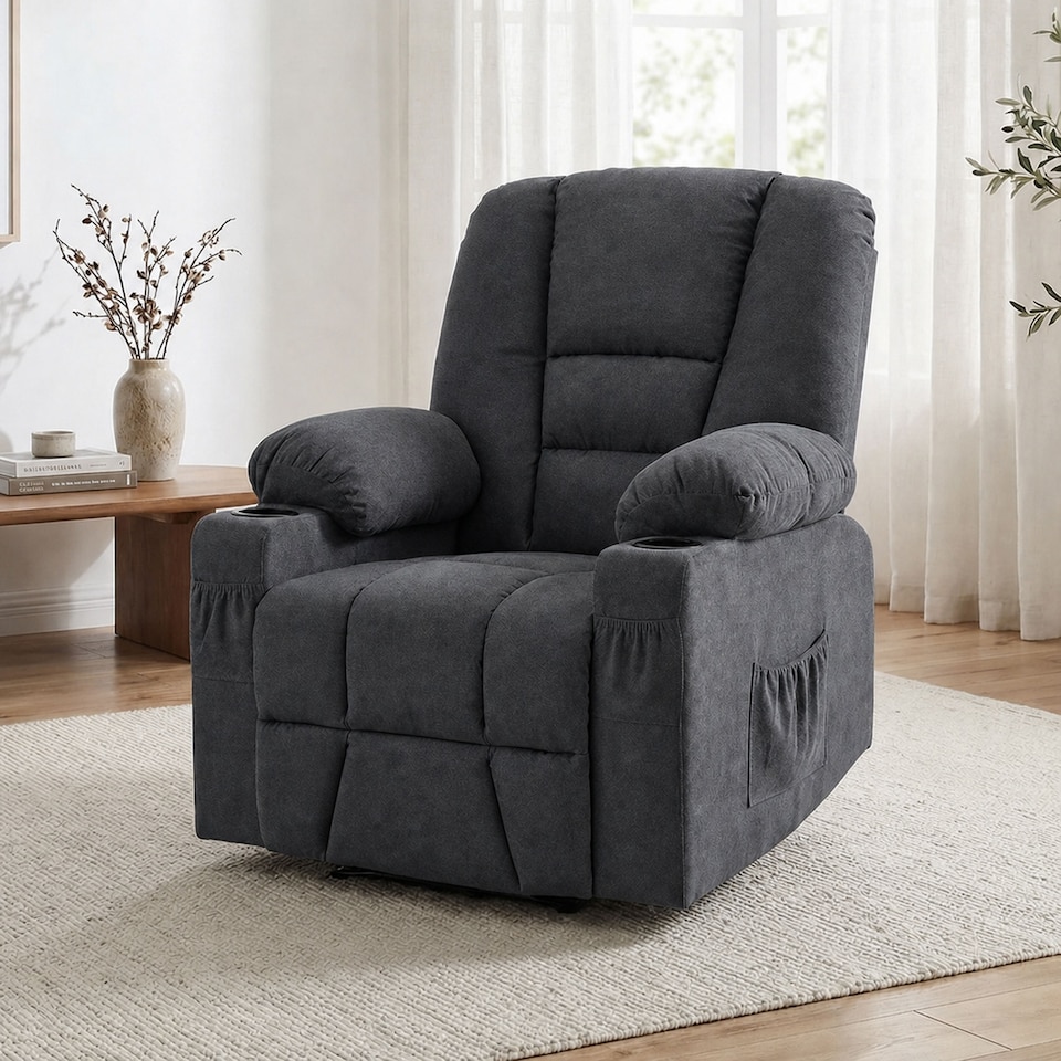 image 1 of HOMCOM Riser and Recliner Chair w/ Remote, Lift Chair for Elderly, Charcoal Grey