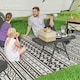 image 2 of Outsunny 3 ft Folding Camping Table w/ Adjustable Heights & Mesh Desktop 