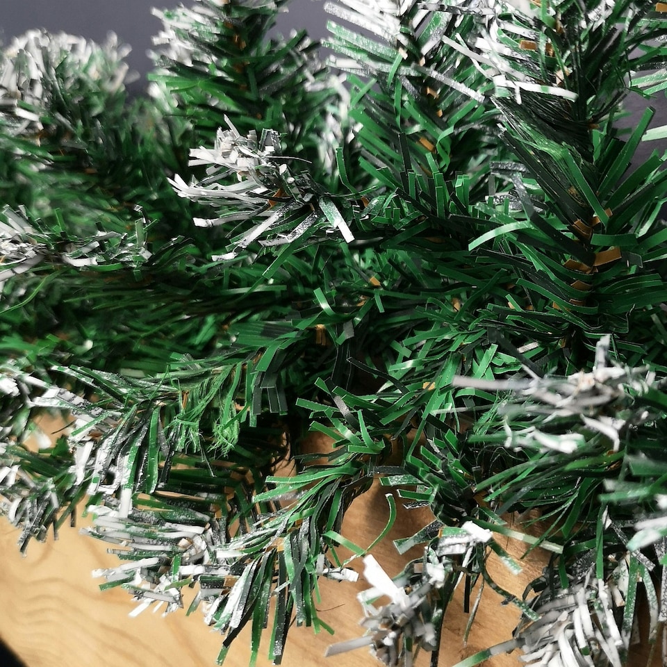 image 1 of 2.7m Snow Tipped Green Christmas Garland with 260 Tips