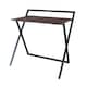 image 1 of Teamson Home 22in Folding Wooden Home Office Computer Desk with Metal Base, Natural/Black