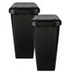 image 2 of 2 x Black Moda Swing & Lift Bin Large 45L Capacity With a Special Lid For Rubbish & Waste Black