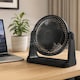 image 4 of EMtronics 9" Turbo Table Fan with 115° Tilt, 3 Speeds & Quiet Operation - Black