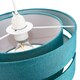 image 3 of Contemporary Quality Teal Linen Fabric Triple Tier Ceiling Pendant Light Shade