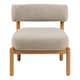 image 2 of Burley Lounge Chair in Beige Fabric and Oak