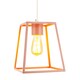 image 2 of Industrial Lantern Lamp Shade in Matte Pink with Square Top and Bottom