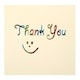 image 1 of Pack of 5 Cream Smiley Thank You Cards