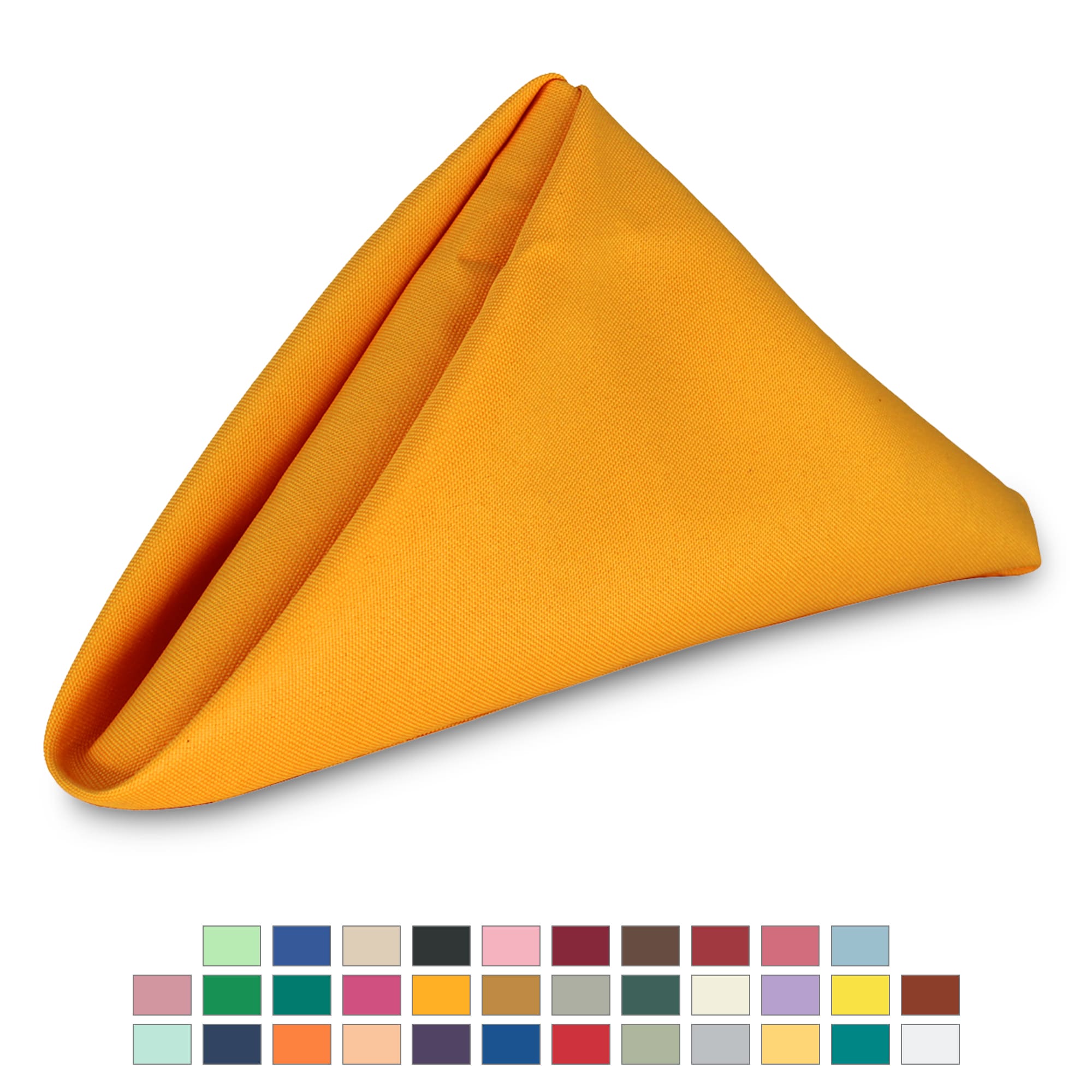 Neel Blue 20 Inch Polyester Table Napkins, Reusable, Wrinkle-Resistant - 50x50cm in Gold | Size: 50x50 cm