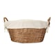 image 3 of Light Steamed Laundry Baskets with White Lining White | White