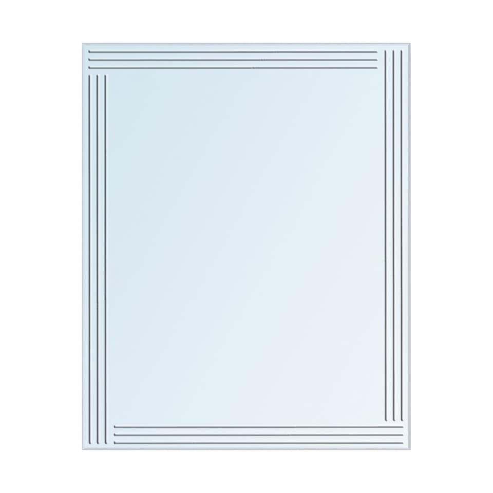 image 1 of Showerdrape Kensington Rectangular Wall Mounted Frameless Diamond Cut Bathroom Mirror 60 x 45cm | Chrome | Mirror | 1