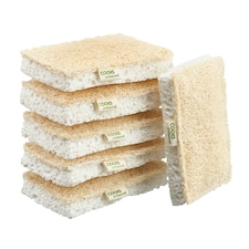 Cooks Professional Eco Sponge Scourers | 100% Compostable and Biodegradable | 6 Pack