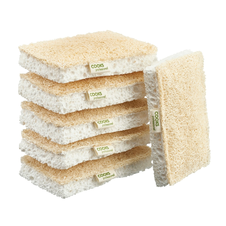 image 1 of Cooks Professional Eco Sponge Scourers | 100% Compostable and Biodegradable | 6 Pack