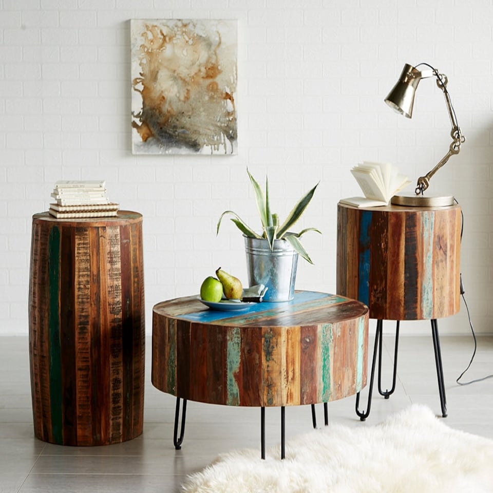 image 1 of Dahila Reclaimed Boat Side Table
