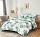 image 1 of Homes Linen Eloise Patchwork Green Floral Duvet Cover Set with Pillowcases Reversible Polycotton Quilt Cover Soft Breathable Bedding Set | Green | Single
