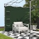 image 7 of Outsunny Gazebo Side Panel, Canopy Sidewall Panel with 4 Mesh Bags and 2 Storage Pockets for 3 x 3 m Straight Leg Pop Up Gazebos, 1 Pack Sidewall Only, Green