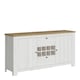 image 3 of Celesto 2 Door 2 Drawer Sideboard with 3 Door Display Top Unit in White and Oak