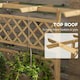 image 4 of Outsunny Wooden Trellis Planter, Raised Garden Bed for Climbing Plants, Natural