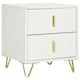 image 1 of HOMCOM 2 Drawer Dresser, Chest of Drawers Storage Cabinet, White
