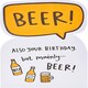 image 1 of Beer Celebrate Die Cut Design Funny Birthday Card