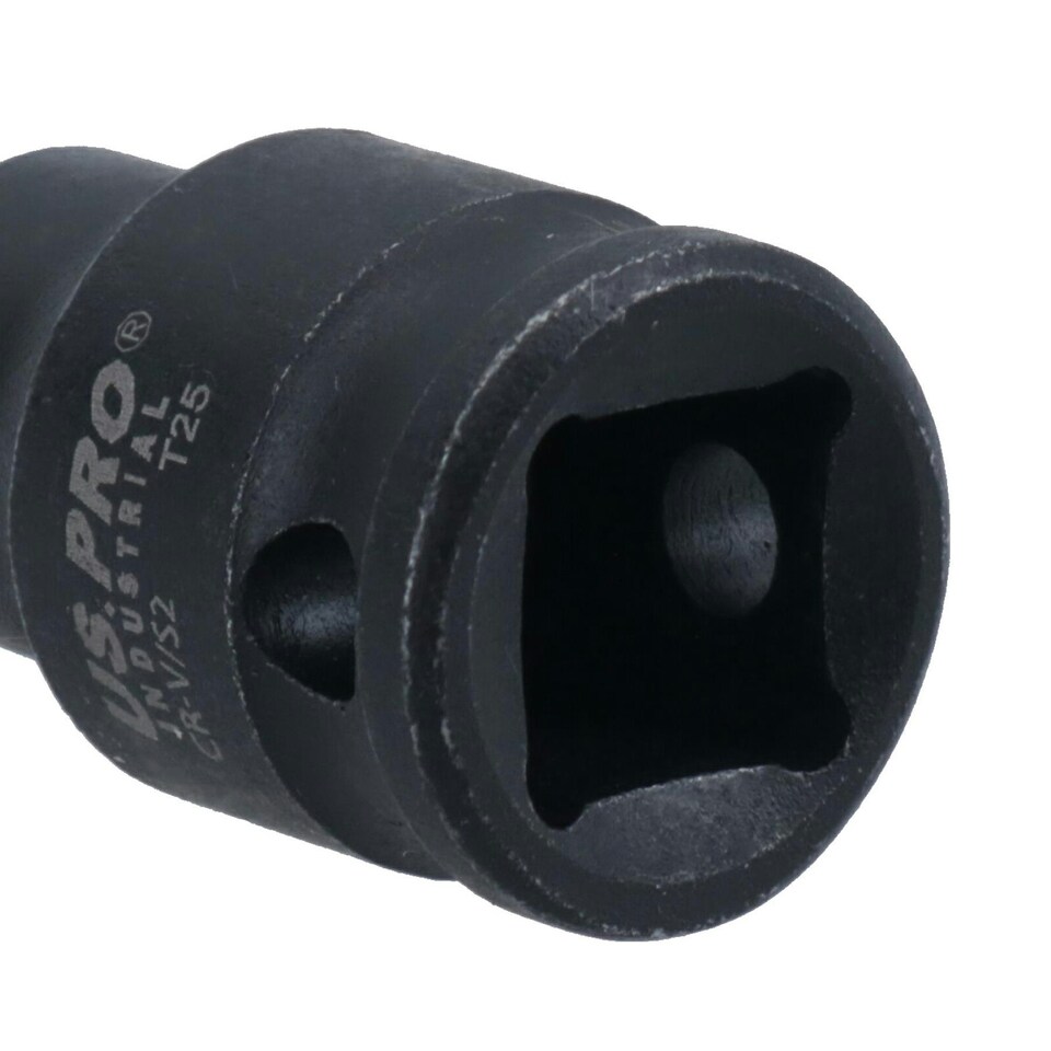 image 1 of T25 Male Torx Star Impact Impacted Shallow Short Bit Socket 3/8in drive