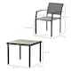 image 5 of Outsunny 5 Piece Garden Furniture Set with 4 Stackable Armchairs, Grey Grey