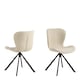 image 1 of Batilda Swivel Dining Chairs in Cream Fabic Set of 2