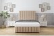 image 2 of Sloomy California Pebble Plush Divan Bed Base 2 Drawers Right Side With 26 Inch Strutted Headboard & 12 Inch Matching Footboard | Brown | Pebble | Double | 1