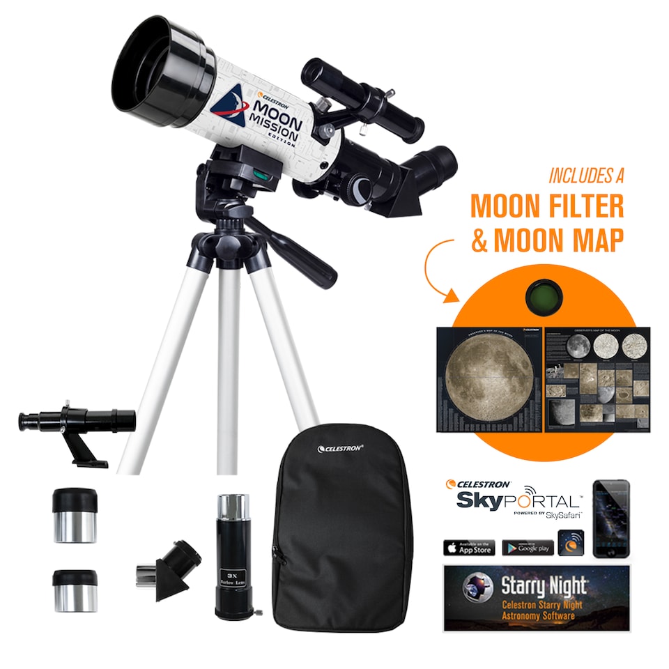 image 1 of Moon Mission Travel Scope 70 Portable Telescope