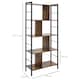 image 5 of HOMCOM Industrial Storage Unit, 5 Tiers Bookcase with Open Compartments for Office Living Room, Bedroom, Rustic Brown and Black