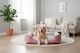 image 2 of Plush Waterproof Sofa Dog Cat Bed Basket Soft Fleece Pet Bed 6 Sizes | Pink | XL