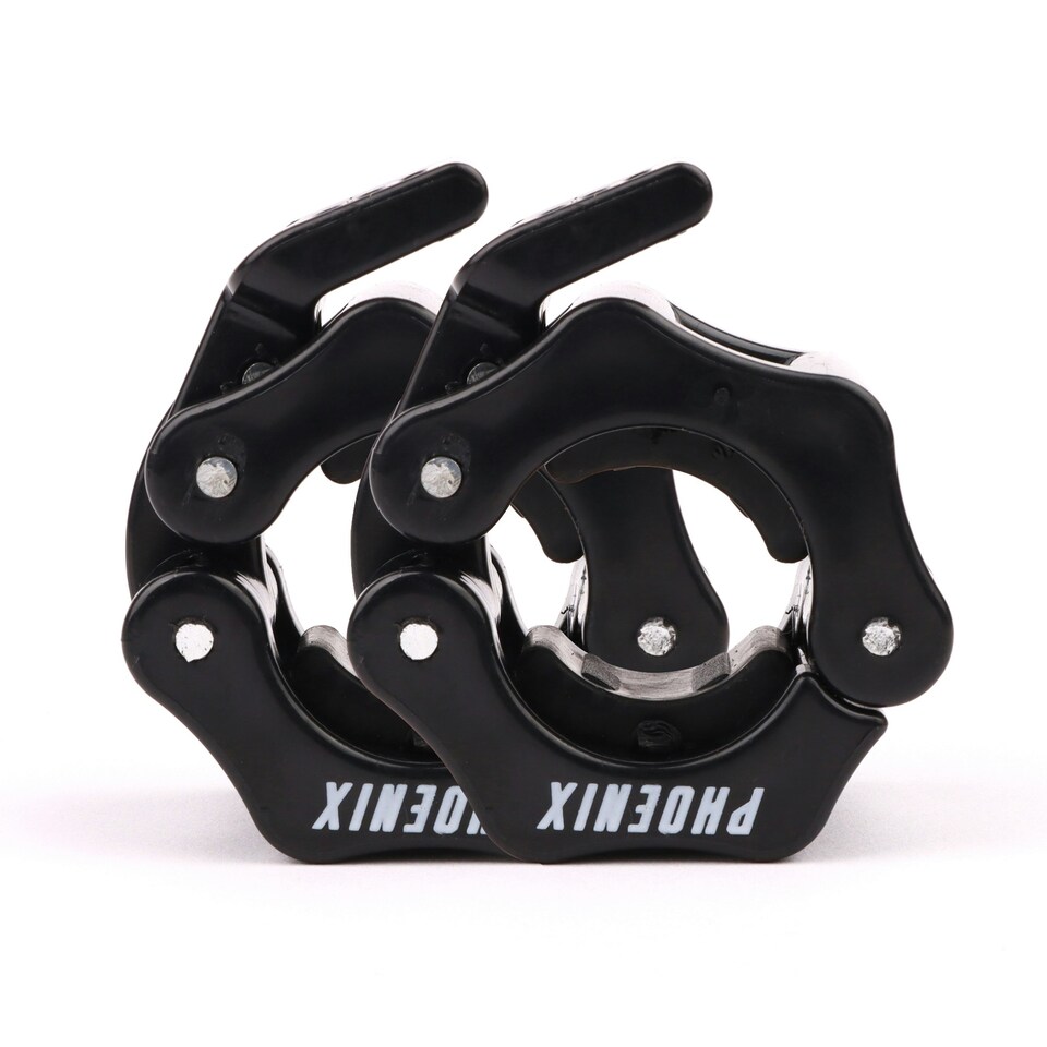 image 1 of Phoenix Fitness Barbell Clamps 1 Inch Black