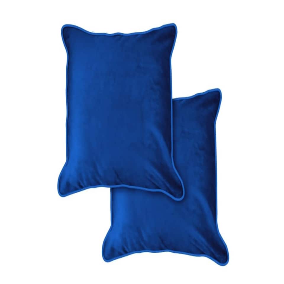 image 1 of Plush Velvet Cushion Cover 43cm x 43cm Navy | Blue | Blue