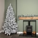 image 7 of 7ft (2.1m) Snow Flocked Artificial Christmas Tree with Green Metal Stand and 655 Tips