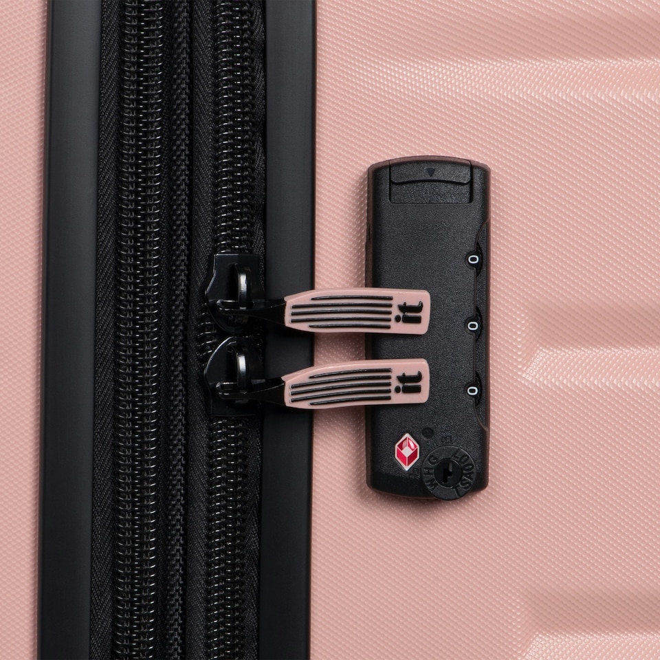 image 1 of IT Luggage Divert Cameo Rose Expandable Medium Suitcase with TSA Lock Pink | Medium